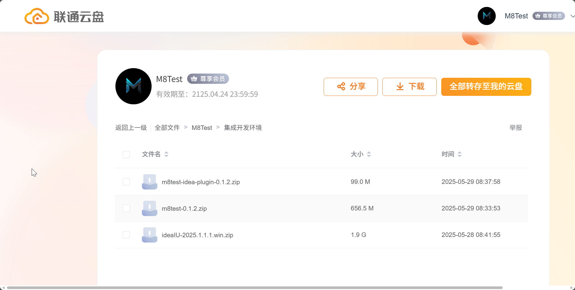 集成开发环境文件列表